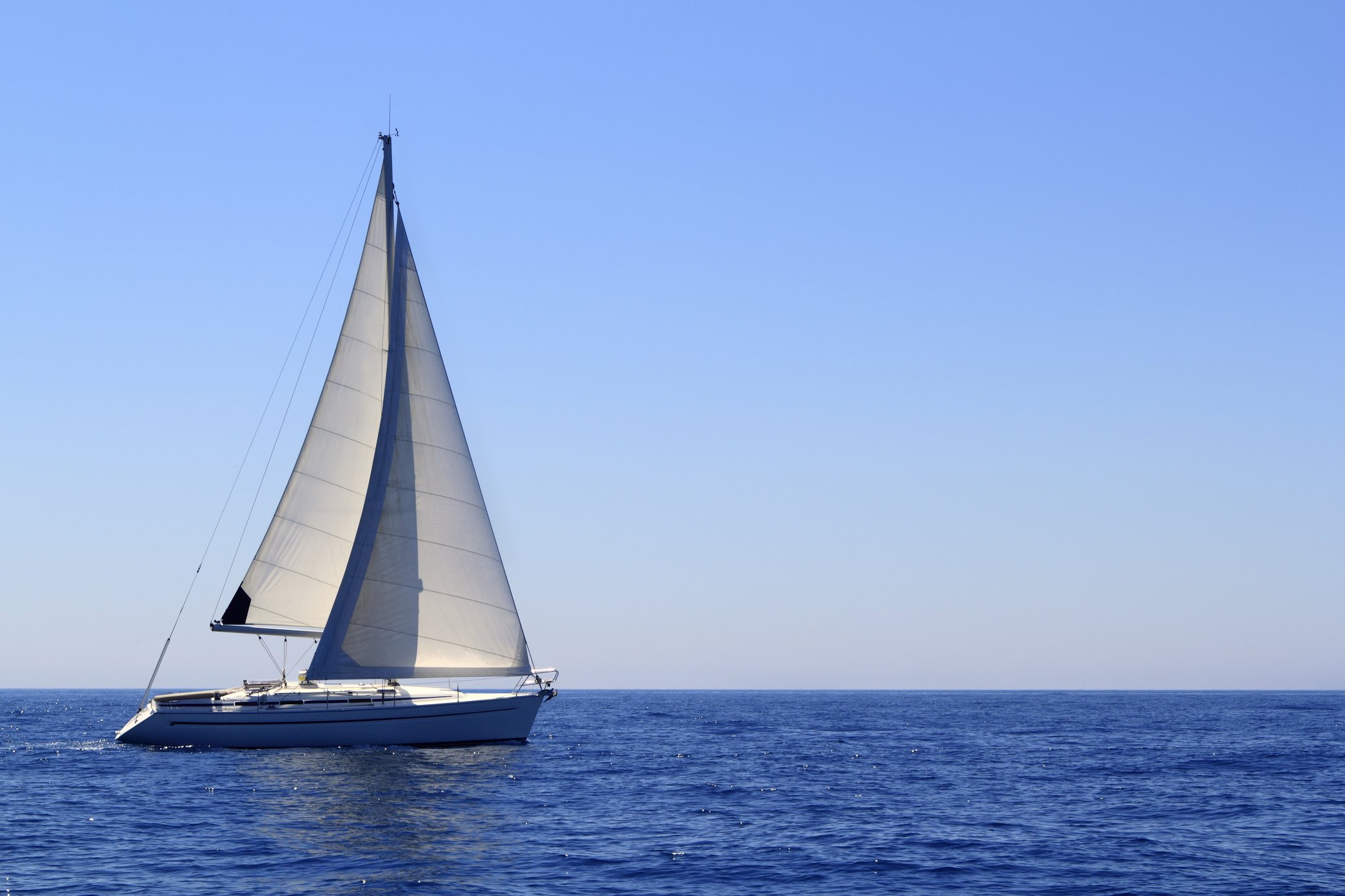 Beautiful Sailboat Sailing Sails Blue Mediterranean
